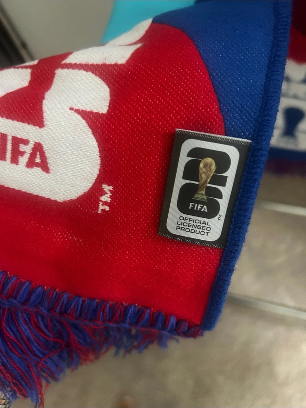 World Cup Blue & Red Team Scarf